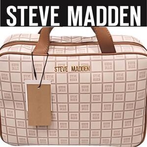 Steve Madden | Bags | Steve Madden Repeat Logo Metallic Zip  Steve Madden Repeat Logo Metallic Zip Around Cosmetic Case main image 0